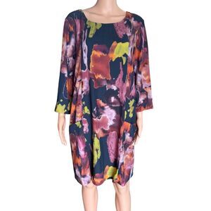 Thought UK Navy Abstract Colorful Sheath Mini Dress